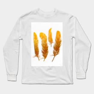 Gold feathers Long Sleeve T-Shirt